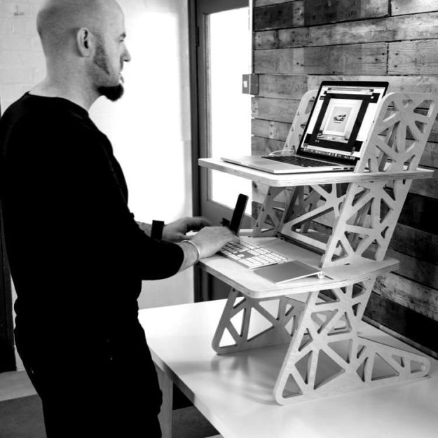Back at work after a great Easter weekend.  Our S-Desk 2 in full use! Website is coming along nicely and we’ll ready for standing desk and laptop stand orders soon. Follow us for release info (and we’ll follow back).