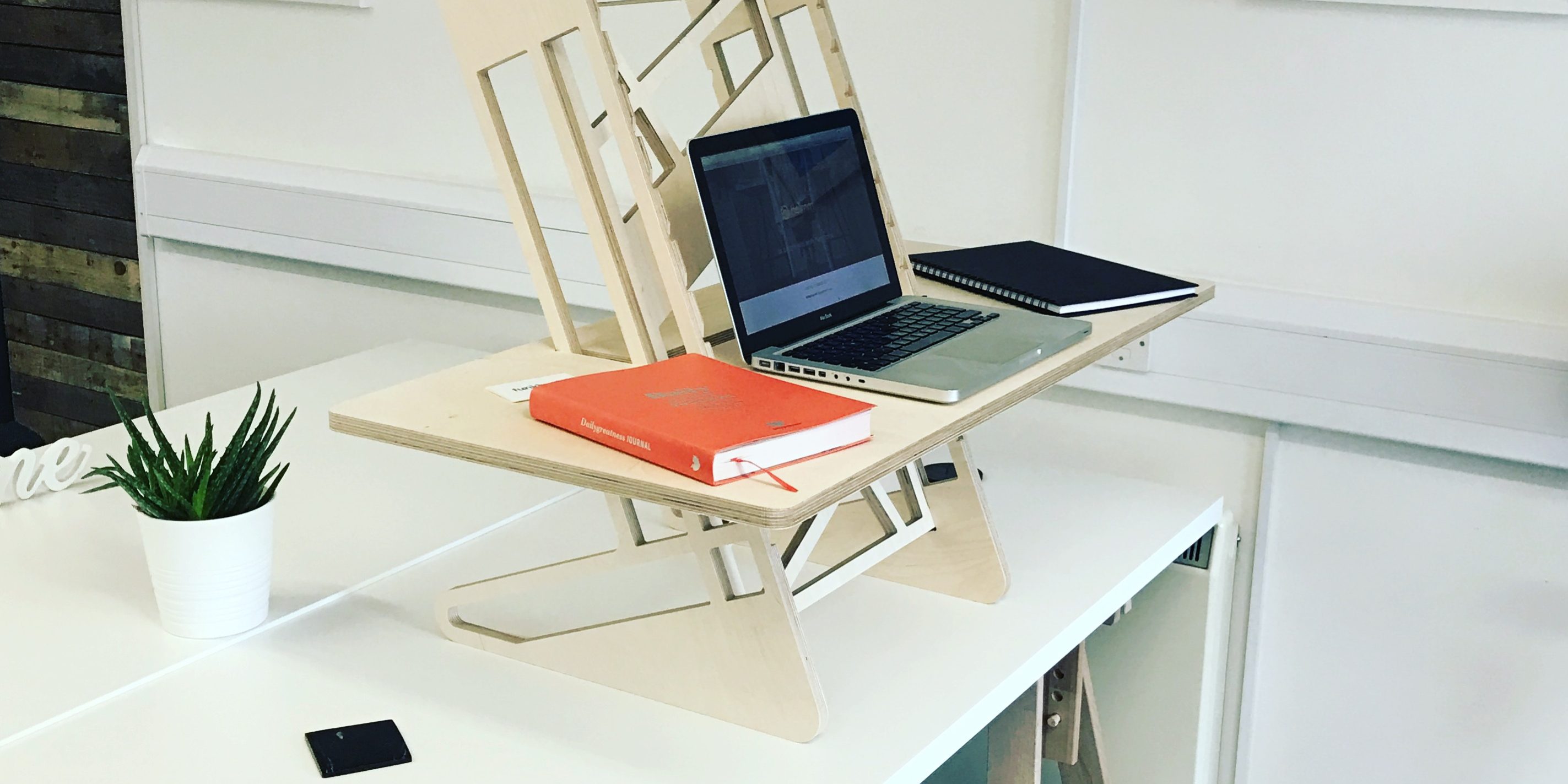 Standing desk at FunkBunk Helmm Standing Desk at FunkBunk