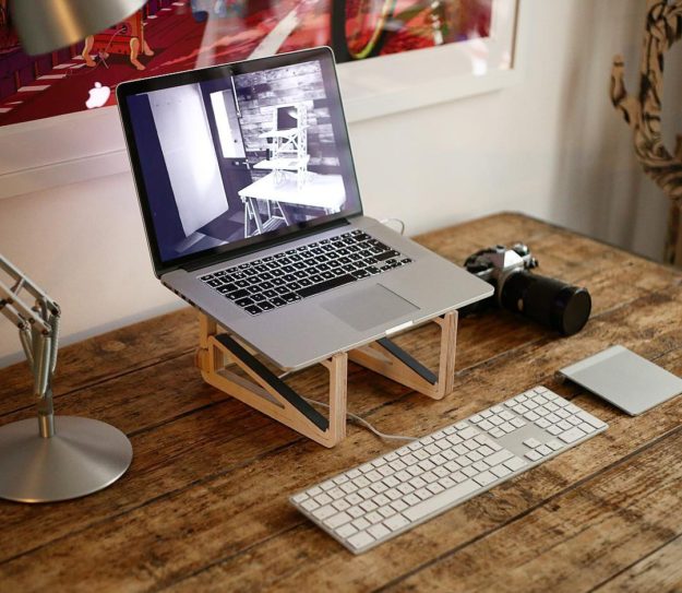 Working on finishing touches to our website whilst juggling with new product design development. Fun times! This is our La-Stand in single use mode propping up my laptop while I have some sit down time. Yup, I tidied my desk for this photo! •
•
•
•
•
#helmm #laptopstand #anglepoise #workspacegoals #officeinterior #deskgoals #creativespaces #standupforyourself #corporatewellness #ergonomic #deskspace #officefurniture #whereiwork #coworkingspace #mydesk #plywood #modernfurniture #onmydesk #officestyle  #workingfromhome #coworking #macbookpro #workspace #homeoffice #productdesign #setup #industrialdesign #innovation #archictecturelovers #interiordesign