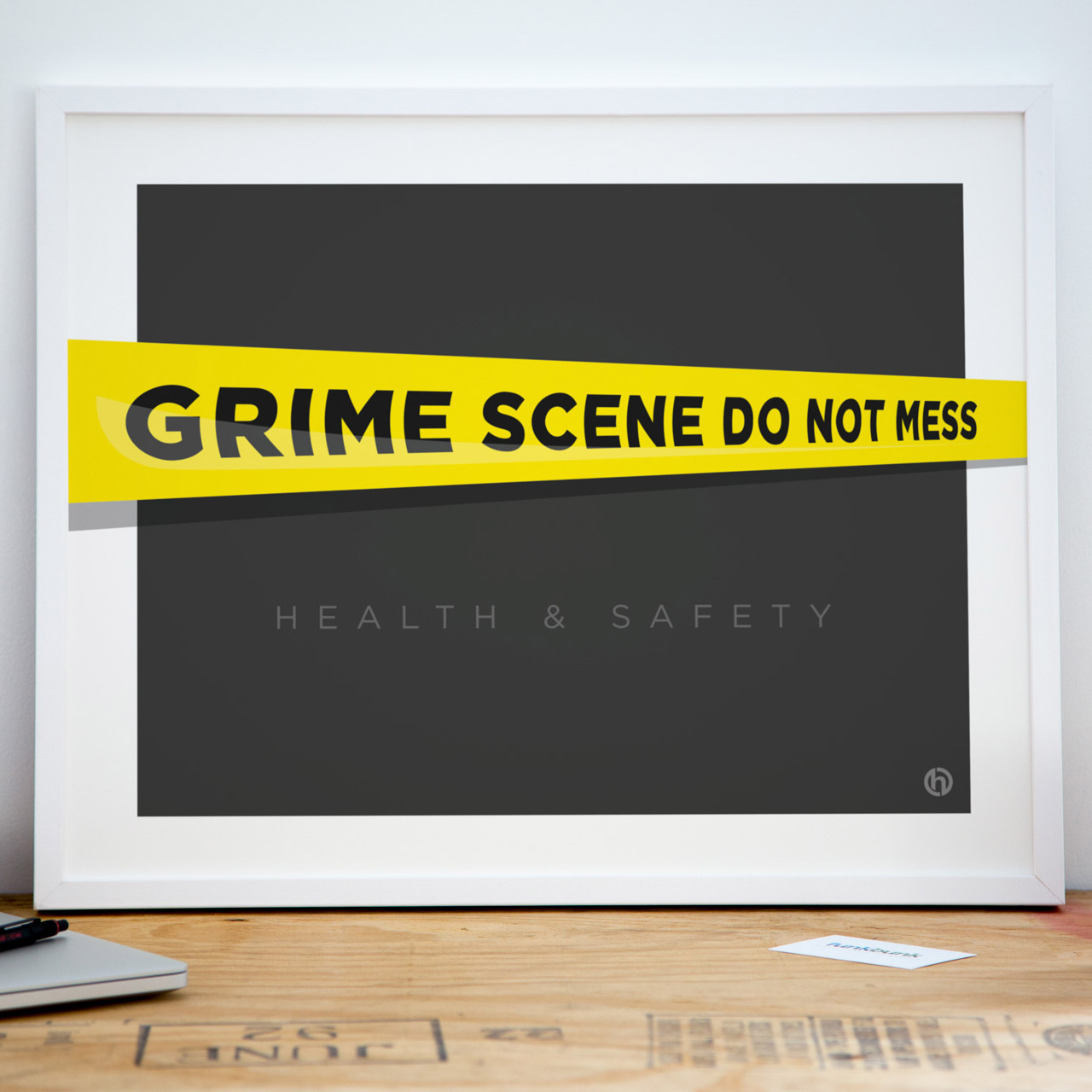Grime scene kitchen office art print poster