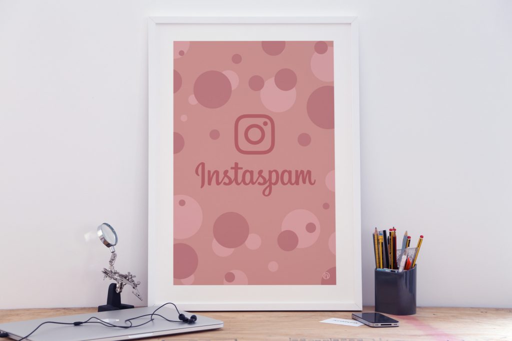 Instaspam Instagram parody art print poster