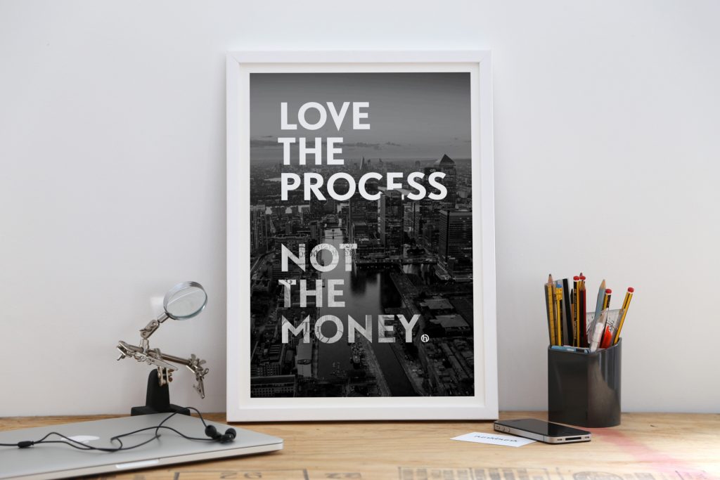 A3 motivational print - cityscape - Love the Process