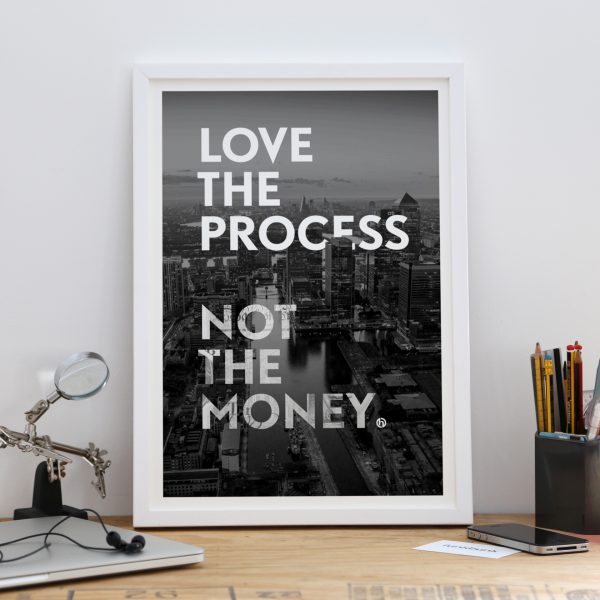 love the process – motivational poster – Helmm