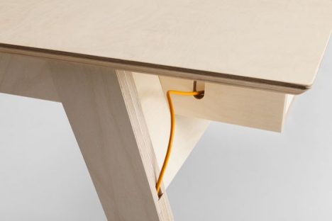 Cable Management on Plywood Desk