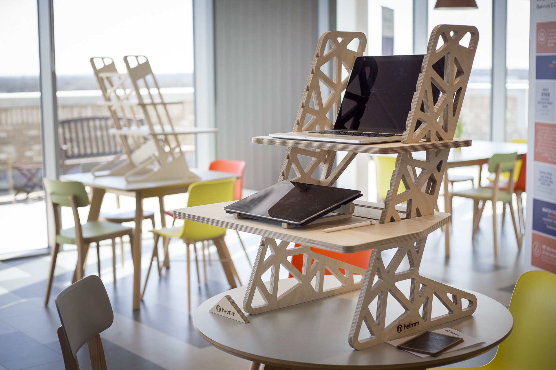 Standing desks in the Grant Thornton coworking space